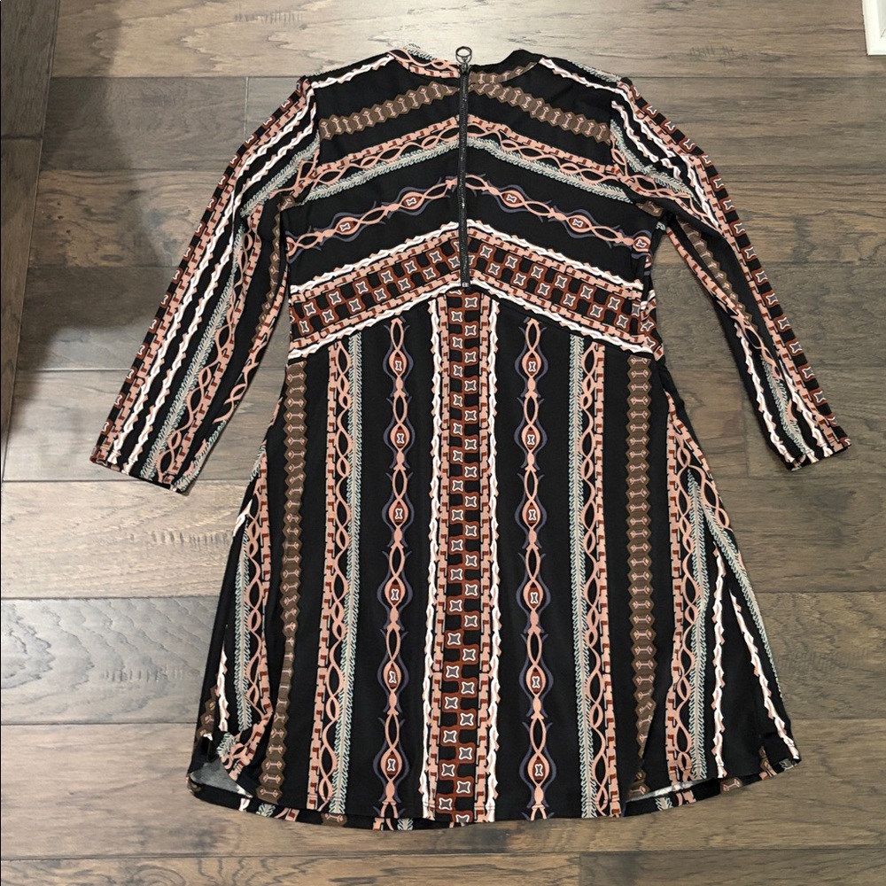New With Tags Free People Stella Print Long Sleeve Dress Sz L - Picture 10 of 10